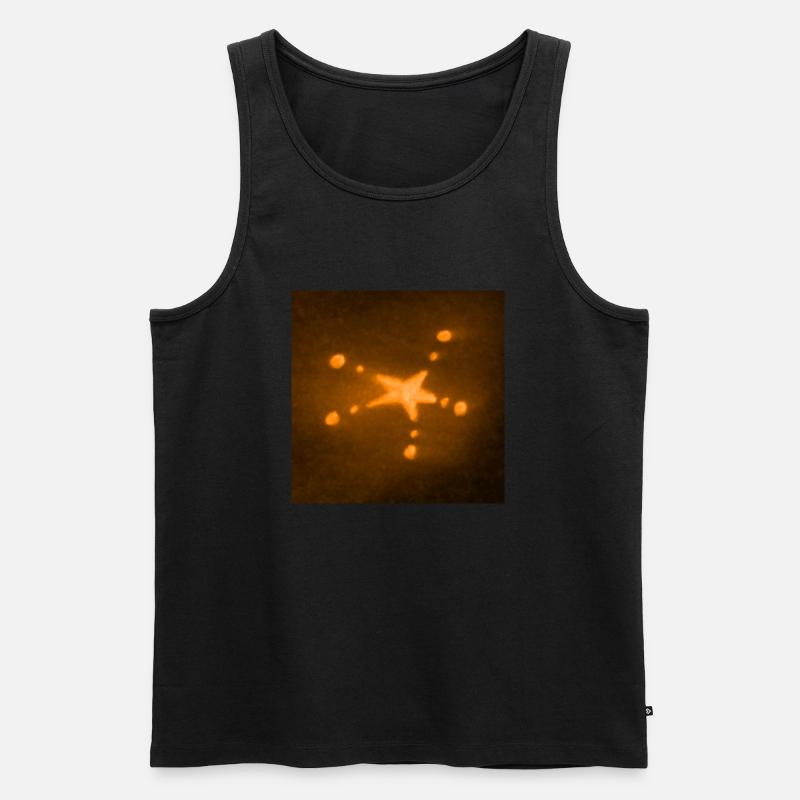 ORANGE STERN - Männer Premium Bio Tank Top - Schwarz