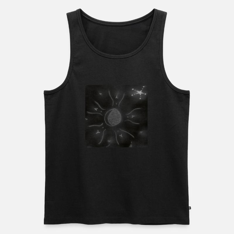 STERNENMOND - Männer Premium Bio Tank Top - Schwarz
