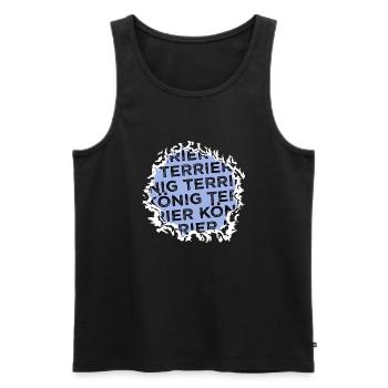 bullterrier pfote spaß tier haustier - Männer Premium Bio Tank Top - Schwarz - Vorne - Michal (187cm)