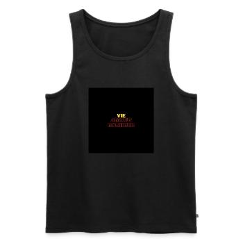 Vie - Débardeur bio Premium Homme - noir - Devant - Michal (187cm)