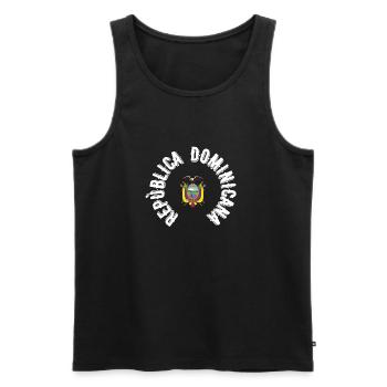 Dominican Republic - Men's Premium Organic Tank Top - black - Front - AI Model Male 178 light (178cm)