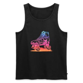 Rollerblades Rollerblade Skates Rollschuhe Retro - Männer Premium Bio Tank Top - Schwarz - Vorne - AI Model Male 178 light (178cm)