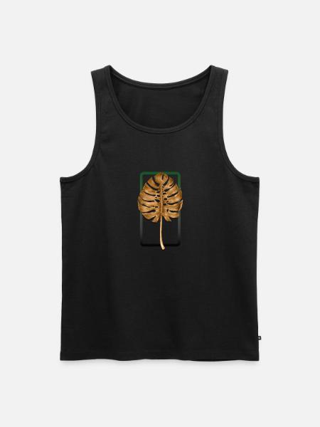 Monstera - Männer Premium Bio Tank Top - Schwarz