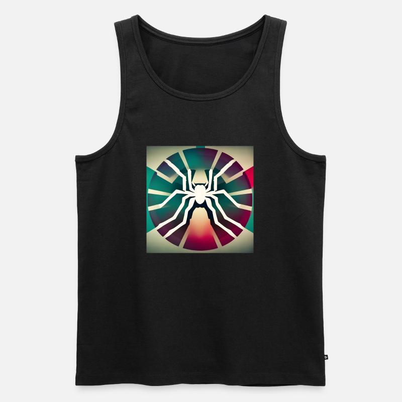 Spinne bunt - Männer Premium Bio Tank Top - Schwarz