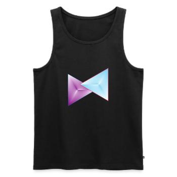 neon geo - Männer Premium Bio Tank Top - Schwarz - Vorne - AI Model Male 178 light (178cm)