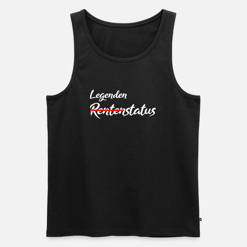 Rentenstatus Legendenstatus White - Männer Premium Bio Tank Top - Schwarz