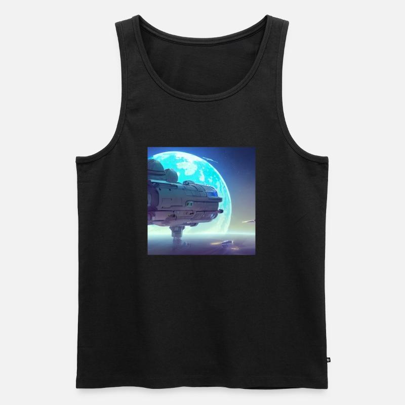Cosmic Creativity 4 - Männer Premium Bio Tank Top - Schwarz