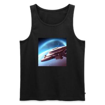 Cosmic Creativity 5 - Männer Premium Bio Tank Top - Schwarz - Vorne - AI Model Male 178 light (178cm)