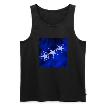 DREI STERNE ELEKTRISCH - Männer Premium Bio Tank Top - Schwarz - Vorne - AI Model Male 178 light (178cm)
