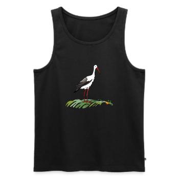 Stork bird - Men's Premium Organic Tank Top - black - Front - Michal (187cm)