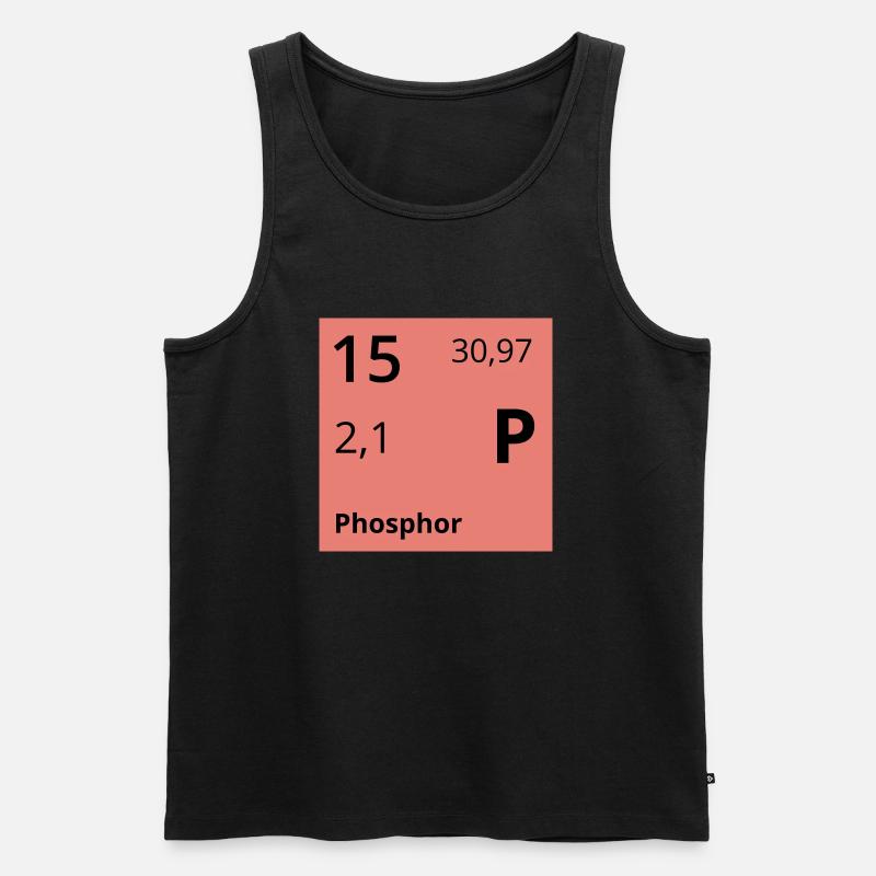 Phosphor - Männer Premium Bio Tank Top - Schwarz