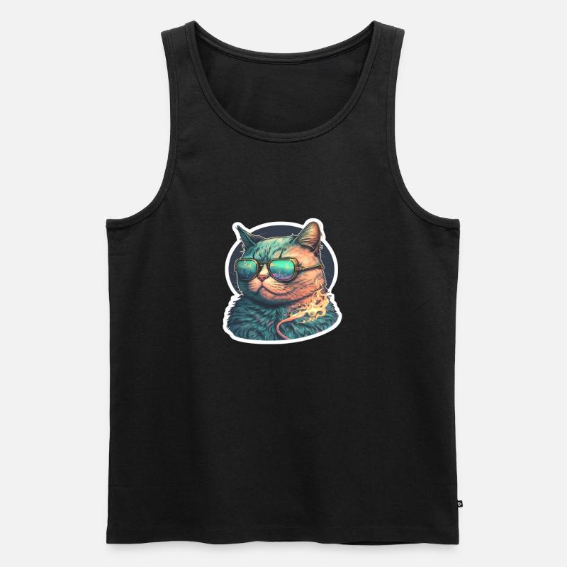 Meine Katze - Männer Premium Bio Tank Top - Schwarz