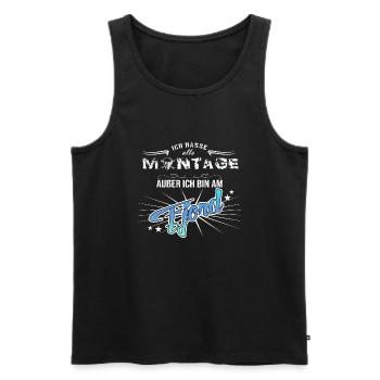 Fjord Montag - Männer Premium Bio Tank Top - Schwarz - Vorne - AI Model Male 178 light (178cm)