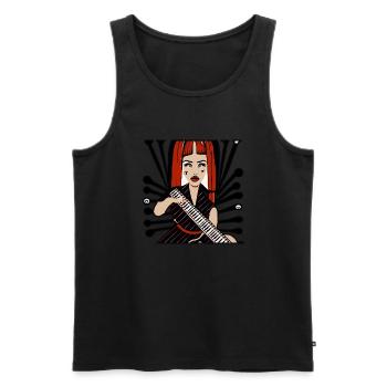 Fille de la musique - Débardeur bio Premium Homme - noir - Devant - Michal (187cm)