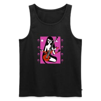 Fille de la musique - Débardeur bio Premium Homme - noir - Devant - Michal (187cm)