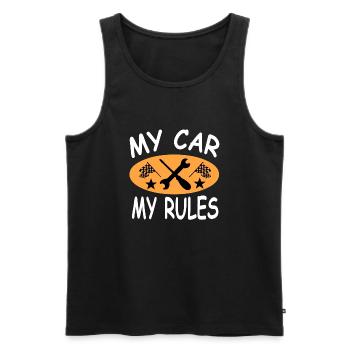 Auto - Männer Premium Bio Tank Top - Schwarz - Vorne - AI Model Male 178 light (178cm)