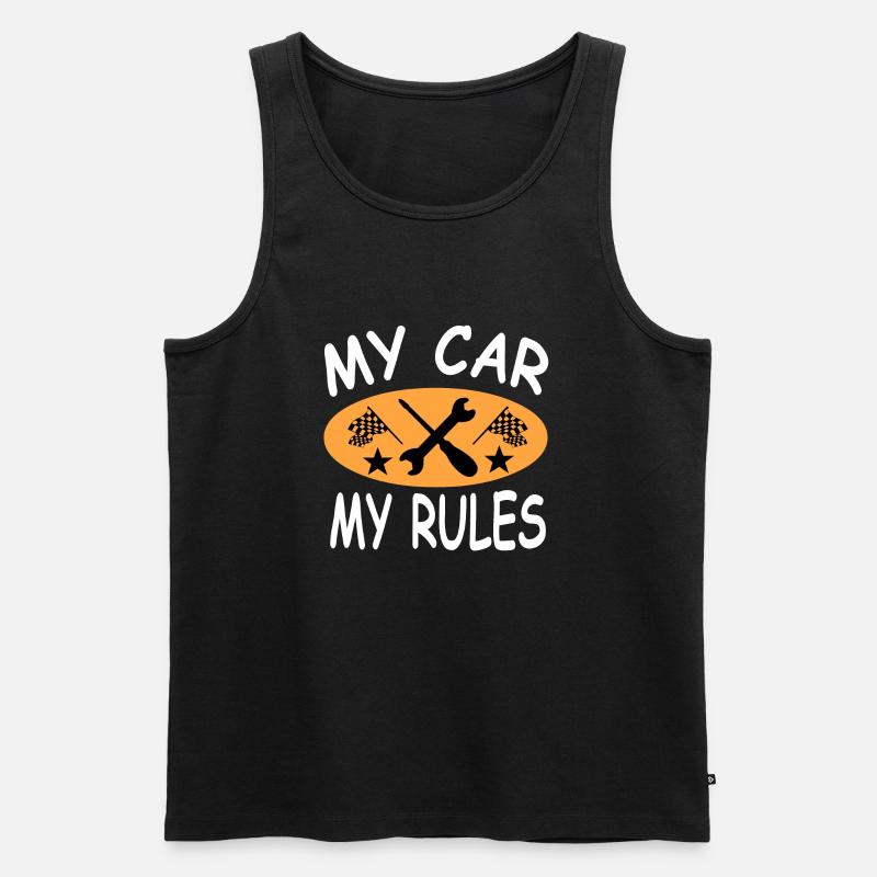 Auto - Männer Premium Bio Tank Top - Schwarz