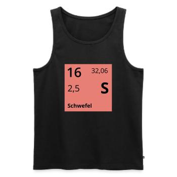 Schwefel - Männer Premium Bio Tank Top - Schwarz - Vorne - Michal (187cm)