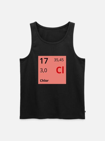 Chlor - Männer Premium Bio Tank Top - Schwarz