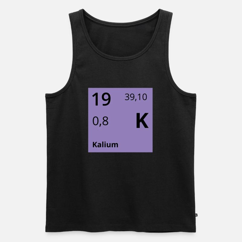 Kalium - Männer Premium Bio Tank Top - Schwarz