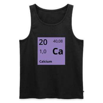 Calcium - Männer Premium Bio Tank Top - Schwarz - Vorne - AI Model Male 178 light (178cm)