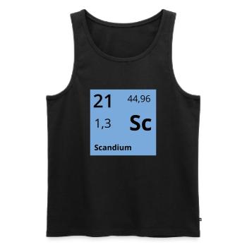 Scandium - Männer Premium Bio Tank Top - Schwarz - Vorne - Michal (187cm)