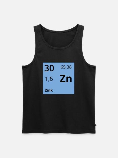 Zink - Männer Premium Bio Tank Top - Schwarz