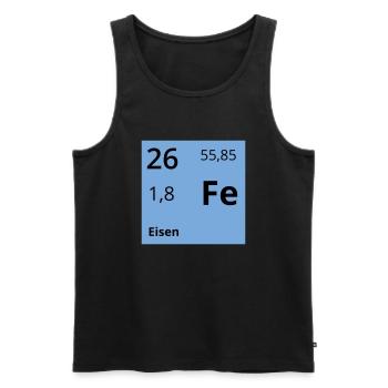 Eisen - Männer Premium Bio Tank Top - Schwarz - Vorne - Michal (187cm)