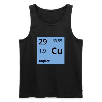 Kupfer - Männer Premium Bio Tank Top - Schwarz - Vorne - Michal (187cm)