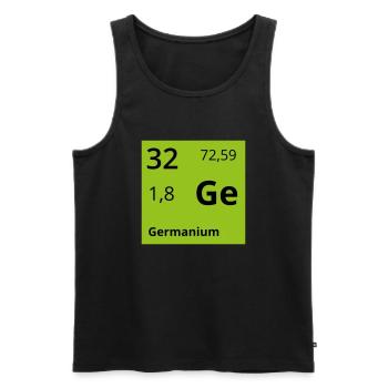 Germanium - Männer Premium Bio Tank Top - Schwarz - Vorne - Michal (187cm)