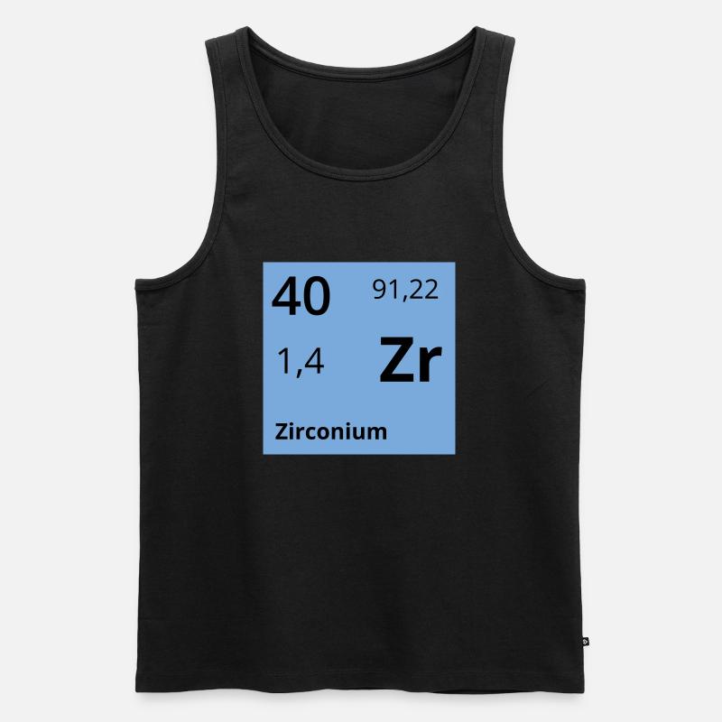 Zirconium - Männer Premium Bio Tank Top - Schwarz