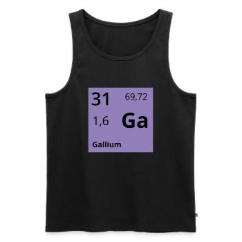 Gallium - Männer Premium Bio Tank Top - Schwarz - Vorne - Michal (187cm)