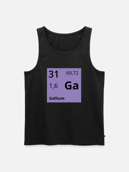 Gallium - Männer Premium Bio Tank Top - Schwarz