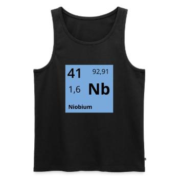 Niob - Männer Premium Bio Tank Top - Schwarz - Vorne - AI Model Male 178 light (178cm)
