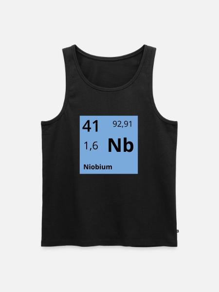 Niob - Männer Premium Bio Tank Top - Schwarz