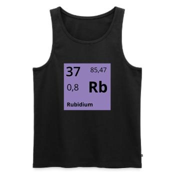 Rubidium - Männer Premium Bio Tank Top - Schwarz - Vorne - Michal (187cm)