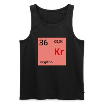 Krypton - Männer Premium Bio Tank Top - Schwarz - Vorne - Michal (187cm)
