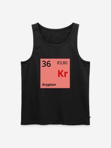 Krypton - Männer Premium Bio Tank Top - Schwarz