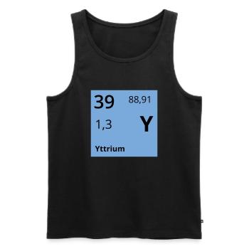 Yttrium - Männer Premium Bio Tank Top - Schwarz - Vorne - Michal (187cm)