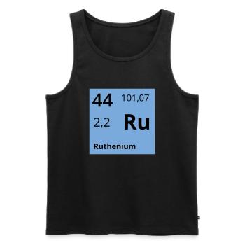 Ruthenium - Männer Premium Bio Tank Top - Schwarz - Vorne - AI Model Male 178 light (178cm)