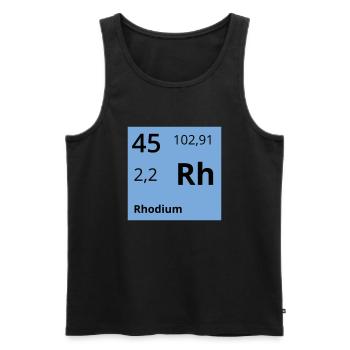 Rhodium - Männer Premium Bio Tank Top - Schwarz - Vorne - AI Model Male 178 light (178cm)