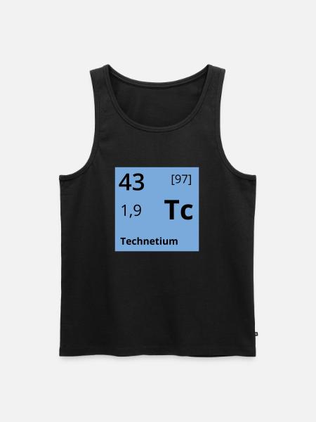 Technetium - Männer Premium Bio Tank Top - Schwarz