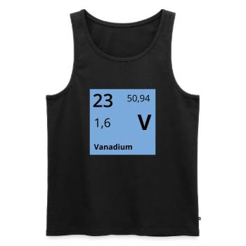 Vanadium - Männer Premium Bio Tank Top - Schwarz - Vorne - Michal (187cm)