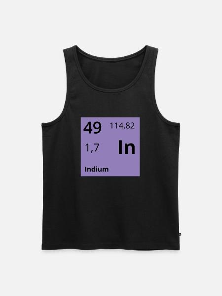 Indium - Männer Premium Bio Tank Top - Schwarz