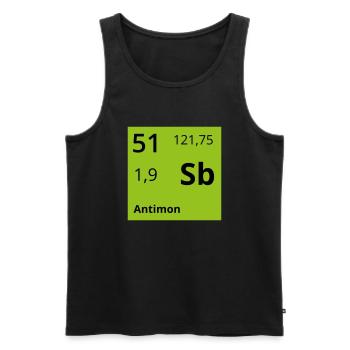 Antimon - Männer Premium Bio Tank Top - Schwarz - Vorne - AI Model Male 178 light (178cm)