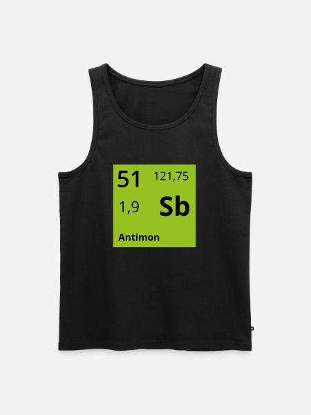 Antimon - Männer Premium Bio Tank Top - Schwarz