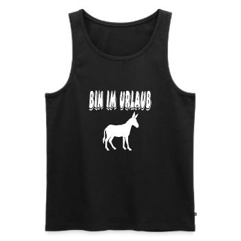 Esel - Männer Premium Bio Tank Top - Schwarz - Vorne - Michal (187cm)