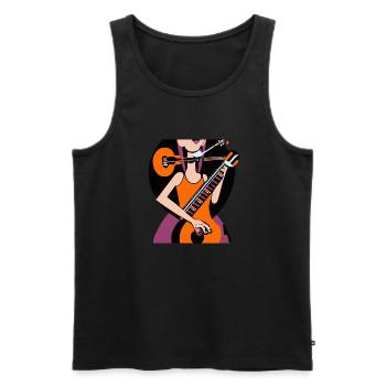 Fille de la musique - Débardeur bio Premium Homme - noir - Devant - Michal (187cm)