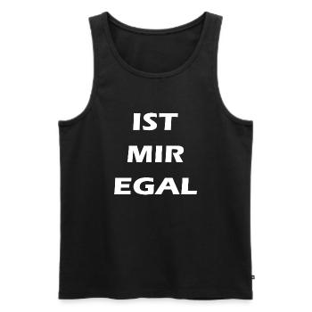 ist mir egal Geschenk Spruch - Männer Premium Bio Tank Top - Schwarz - Vorne - Michal (187cm)