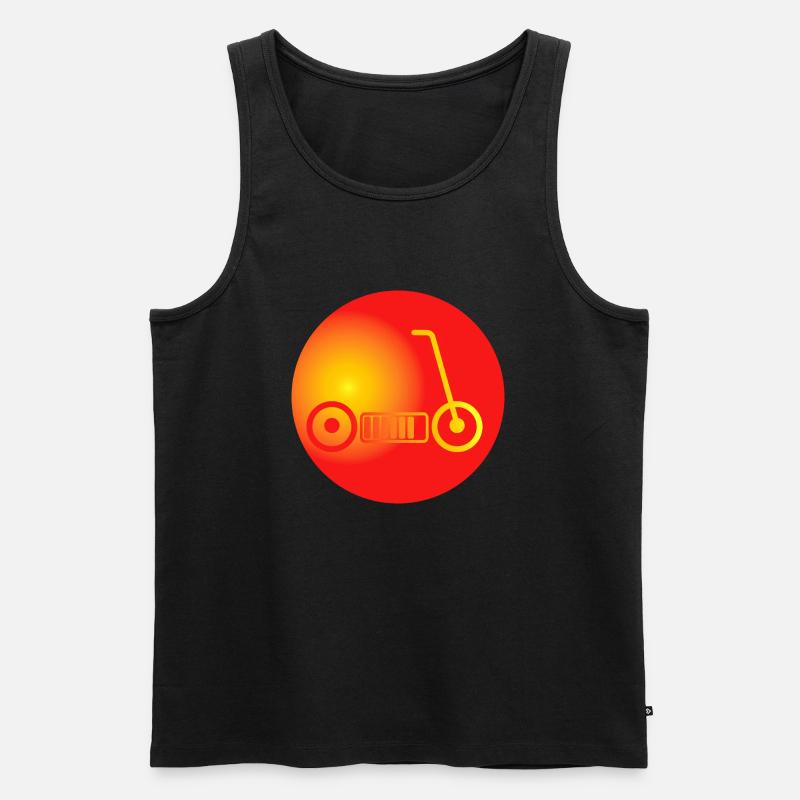 E-Scooter E-Roller Scooter - Männer Premium Bio Tank Top - Schwarz